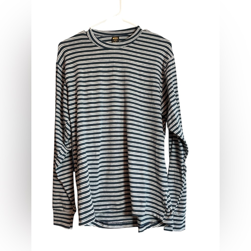 REI Co-op Men’s Size Large Striped Long Sleeve Performance Shirt USA Made